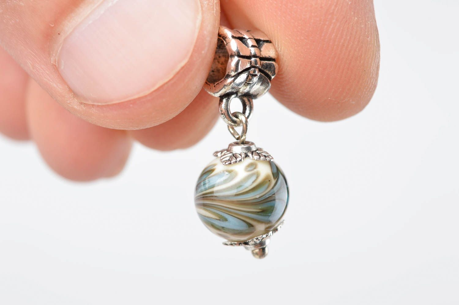 Glass pendant handmade lampwork pendant designer jewelry glass accessories photo 5