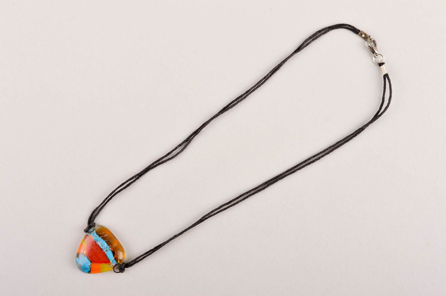 Handmade pendant dsigner glass pendant unusual gift for girls glass accessory photo 4