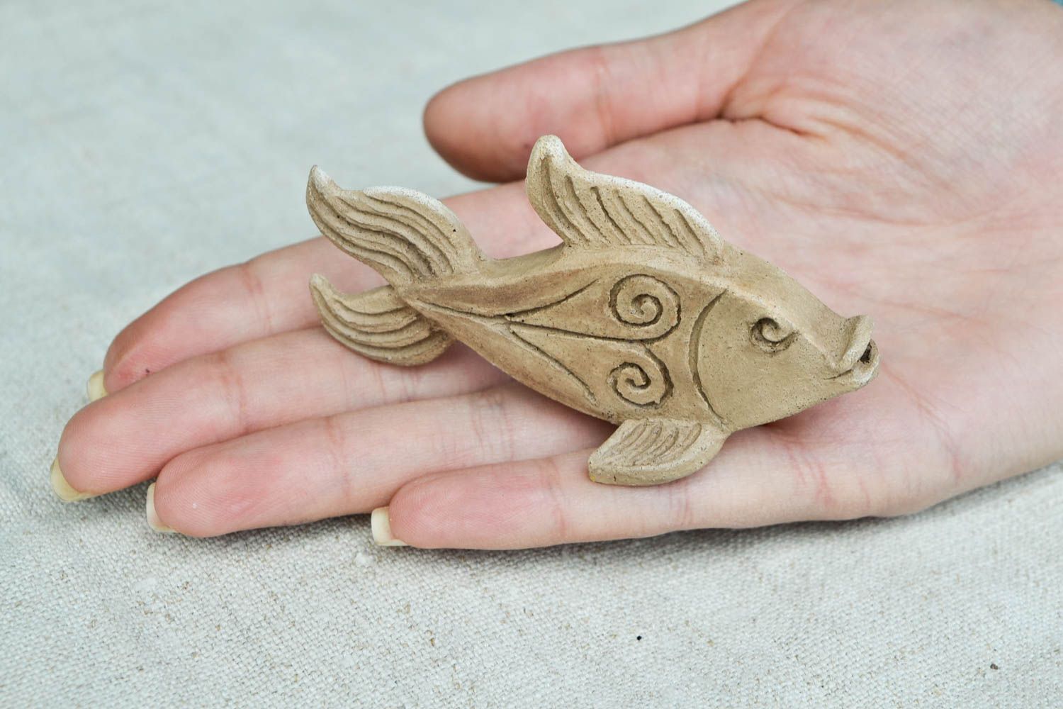 Sifflet enfant fait main Figurine poisson Instrument musique argile design photo 2
