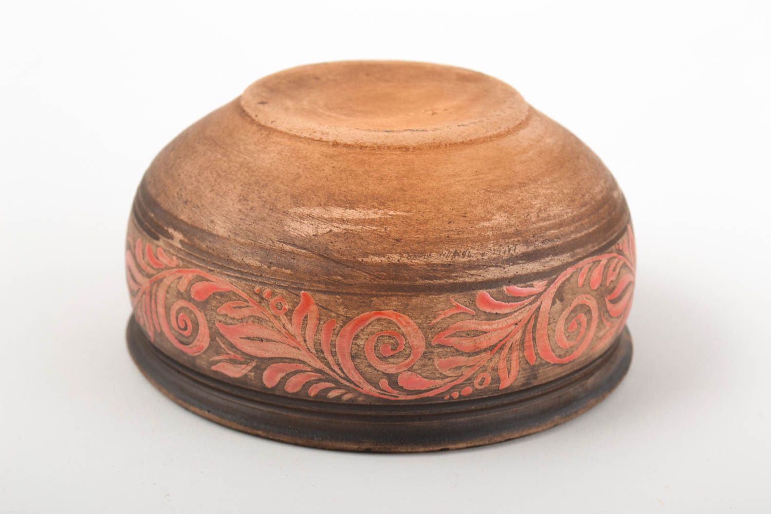 Unusual handmade ceramic bowl 325 ml kitchen supplies pottery tableware photo 5
