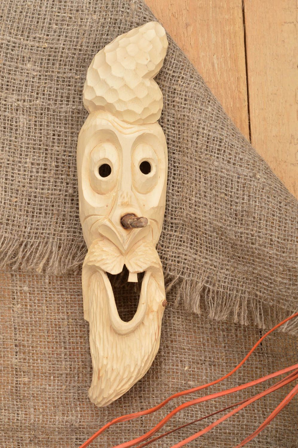 Handmade Wohnzimmer Bild Holz Dekoration ausgefallene Dekorartikel Masken Bild  foto 1