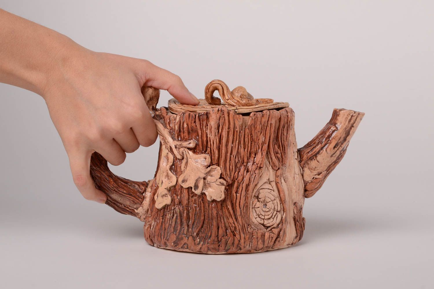 Unusual handmade ceramic teapot beautiful teapot kitchen supplies gift ideas photo 2