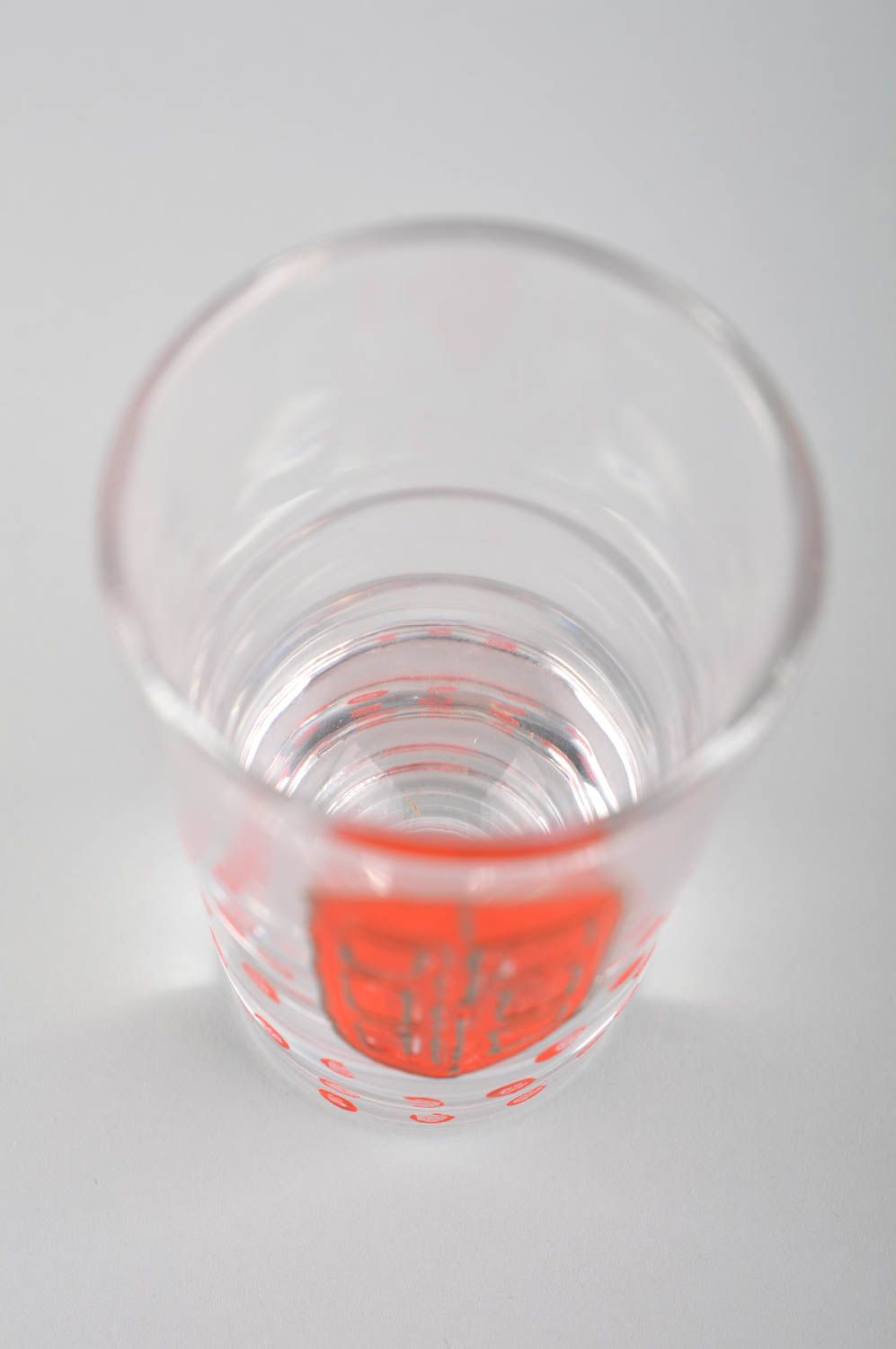 Copa de cristal vaso de chupito con dibujo hecho a mano elemento decorativo foto 5