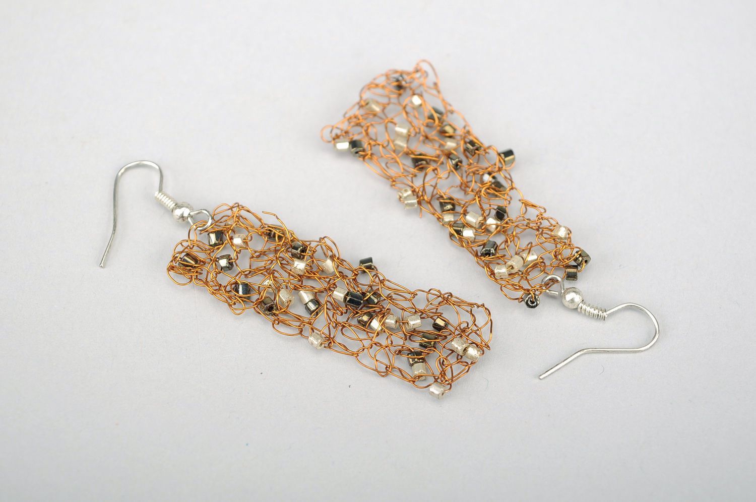 Jewelry set made ​​of copper wire photo 2