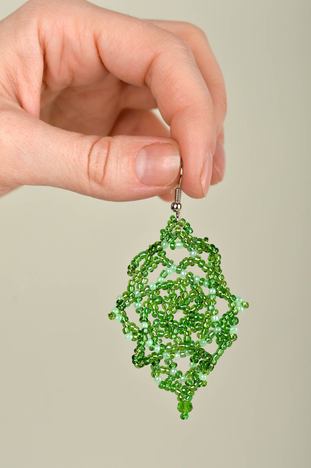 Handmade Ohrringe Designer Schmuck Accessoires für Frauen Damen Ohrringe grün foto 3