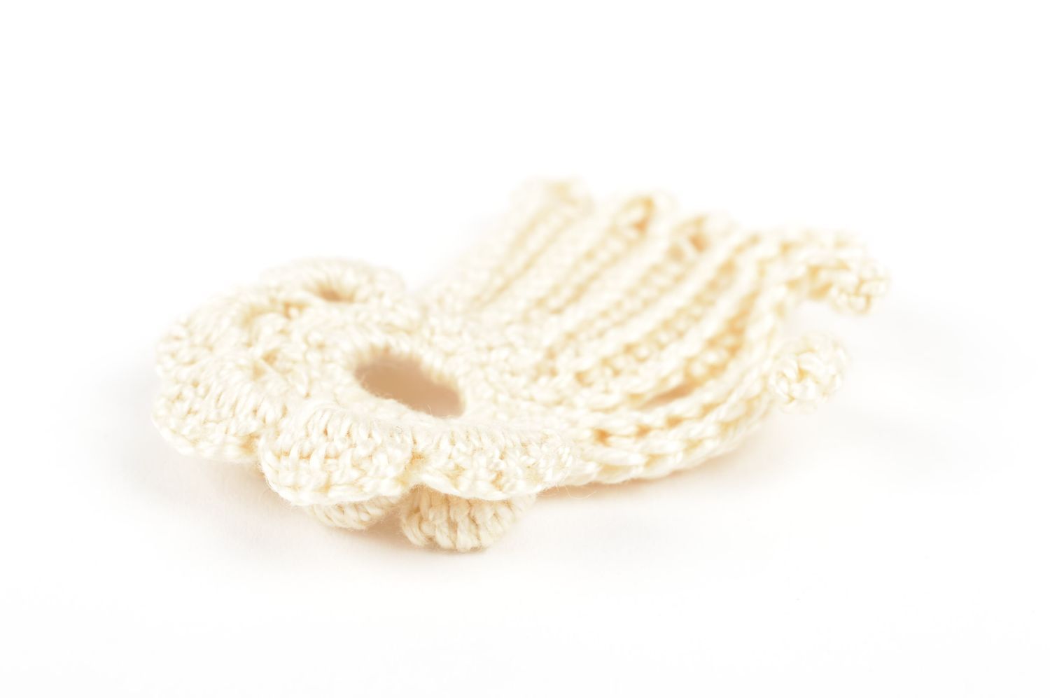 Handmade textile flower stylish jewelry fittings white tender brooch blank photo 3