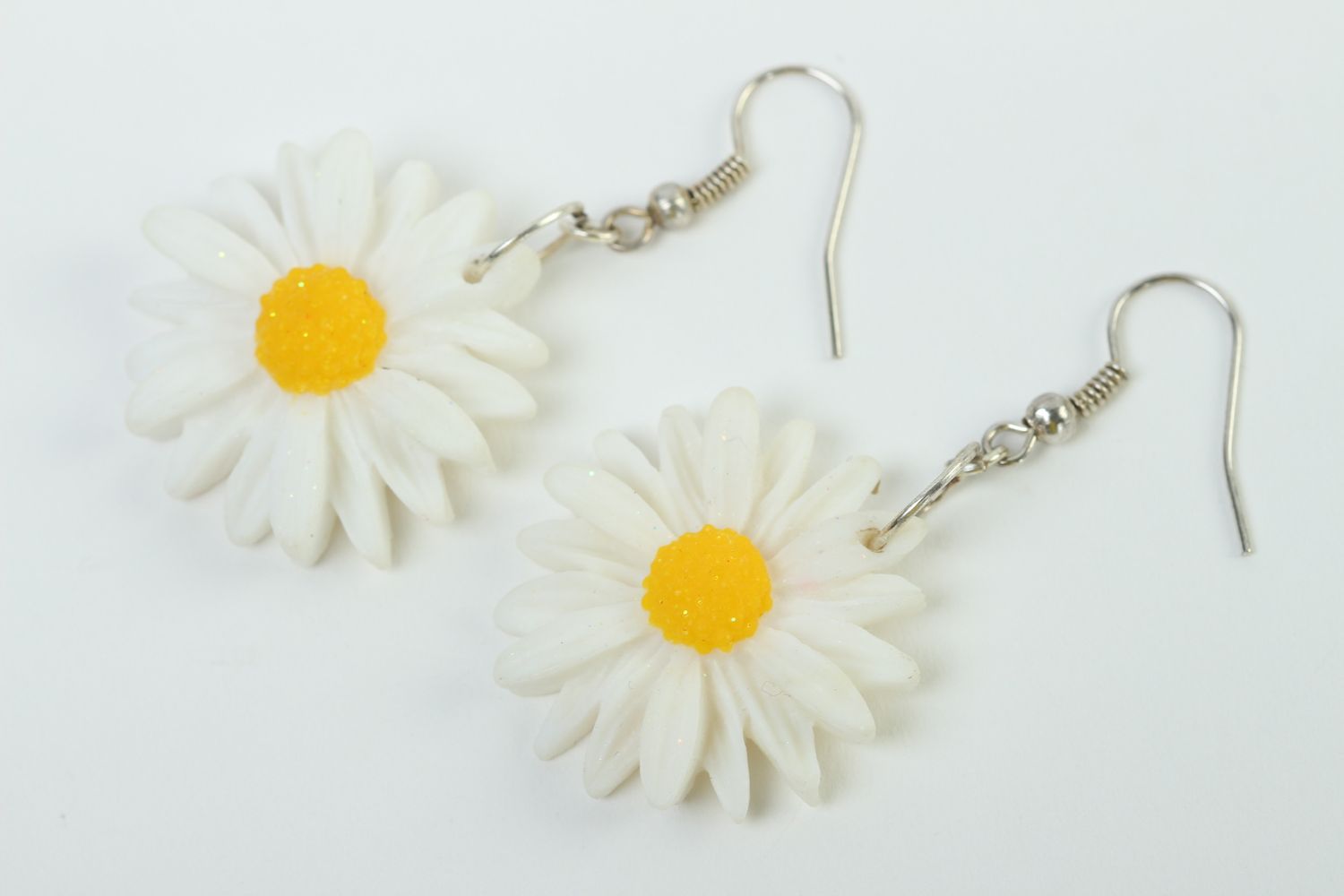 Ohrringe mit Blumen handgemachter Schmuck Ohrringe für Damen Schmuck Ohrhänger  foto 1