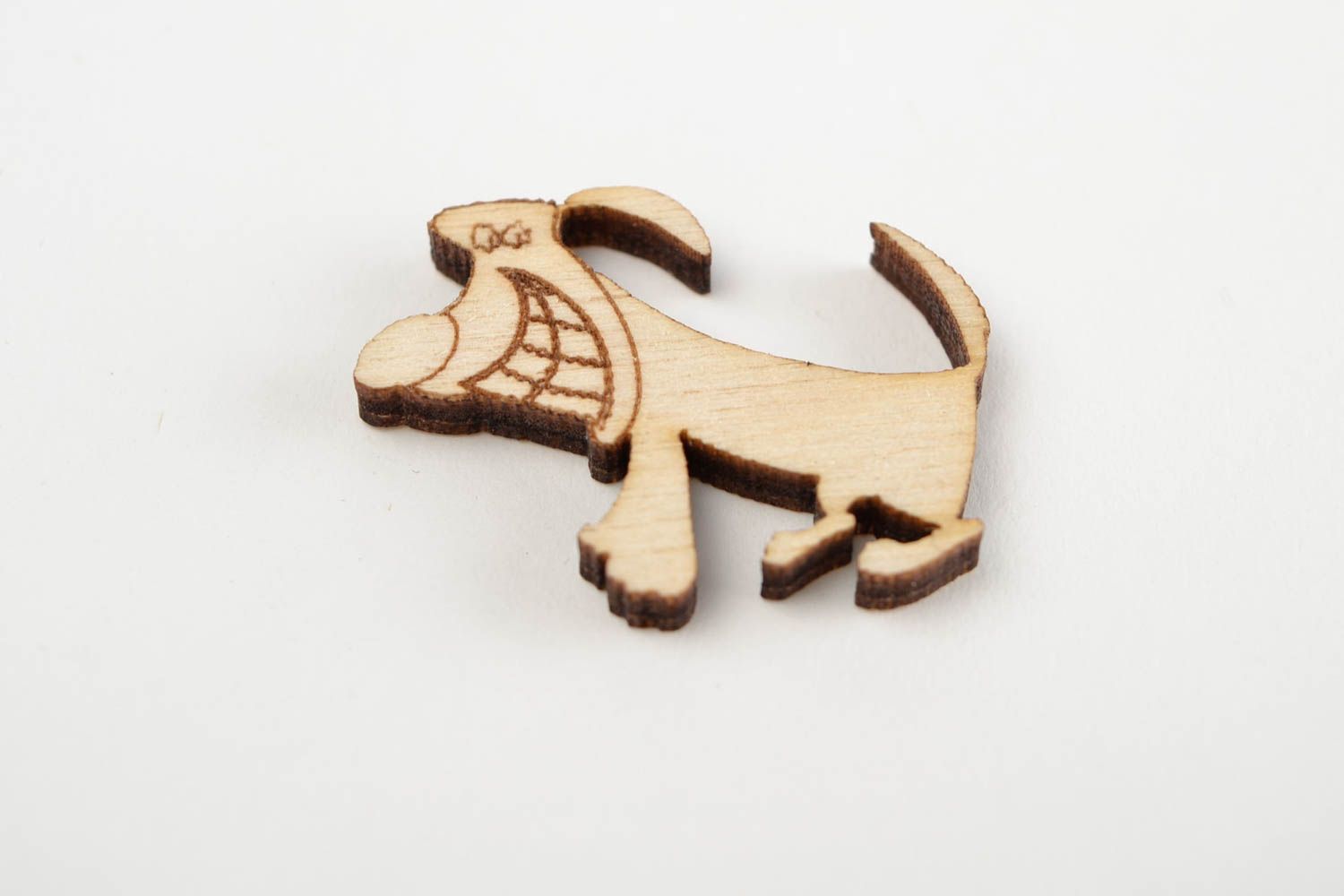 Handmade Holz Rohling Scrapbooking Material Holzartikel zum Bemalen Hund foto 4