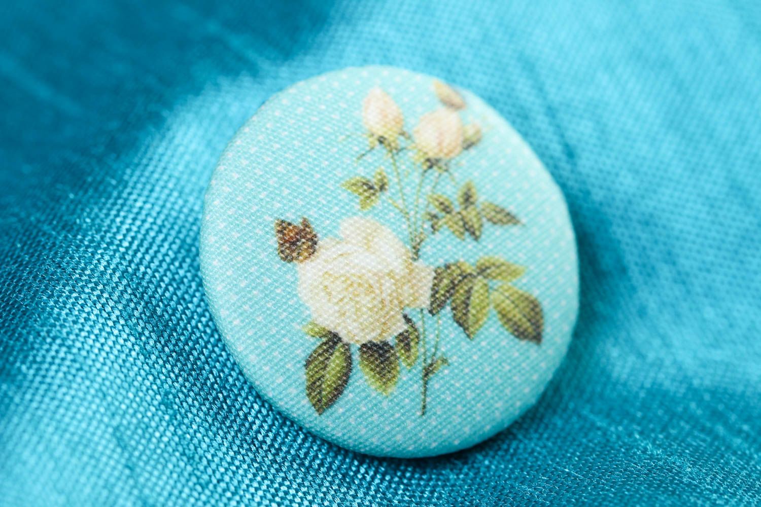 Handmade unusual blue button elegant vintage button stylish fittings for clothes photo 1