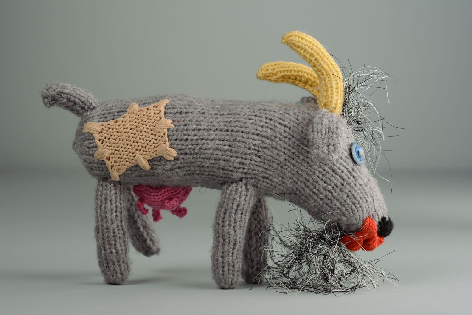 Homemade crochet toy Goat-Dereza photo 2