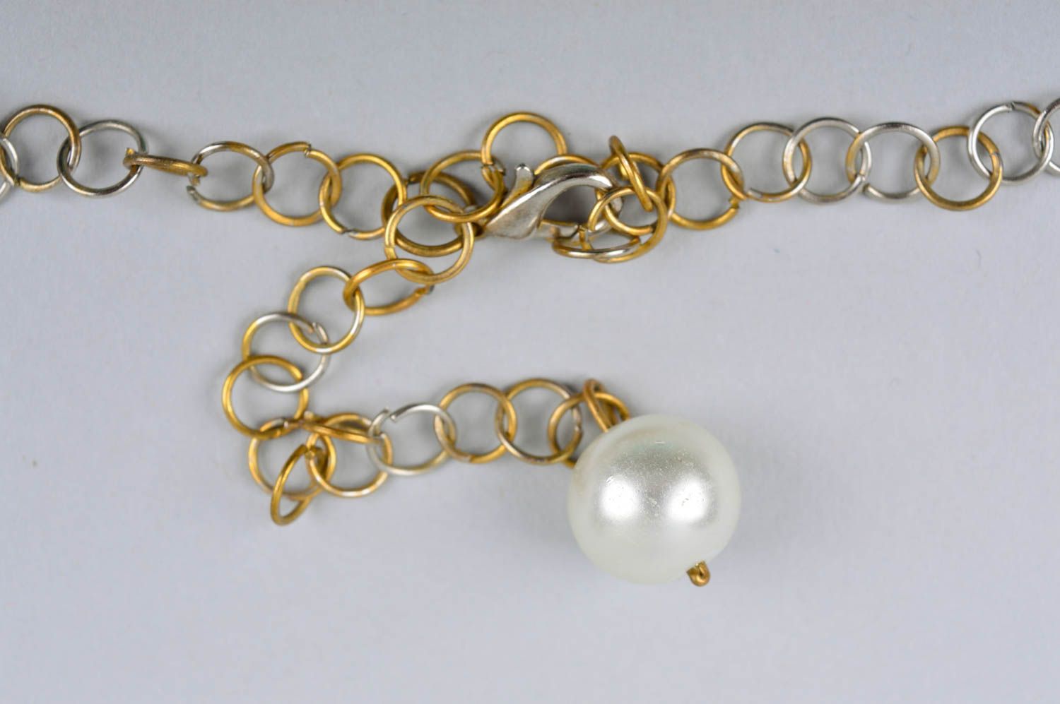 Handmade beaded necklace yarn necklace handmade accessories stylish jewelry photo 5