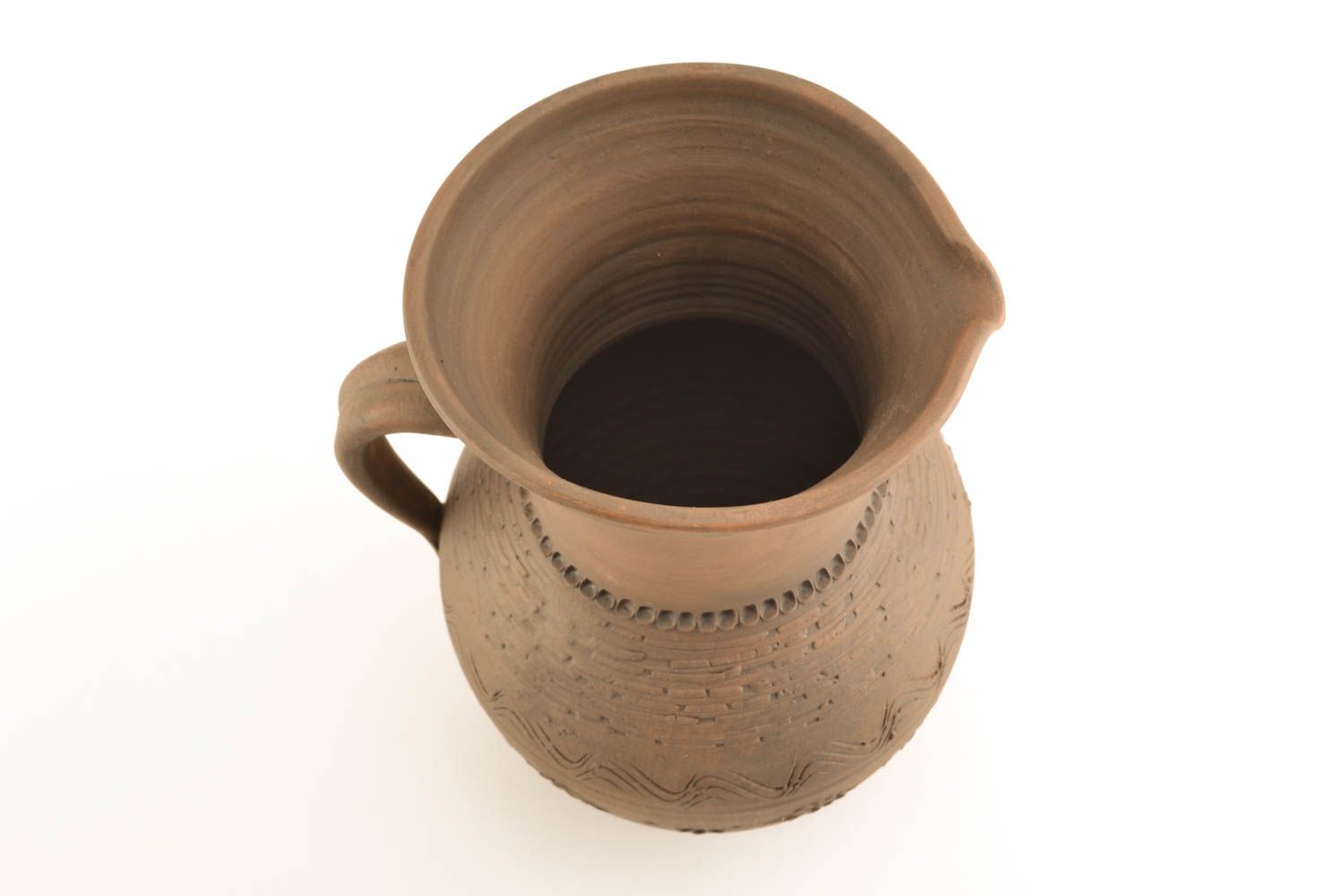45 oz ceramic handmade milk jug with handle and no lid 2,51 lb photo 3