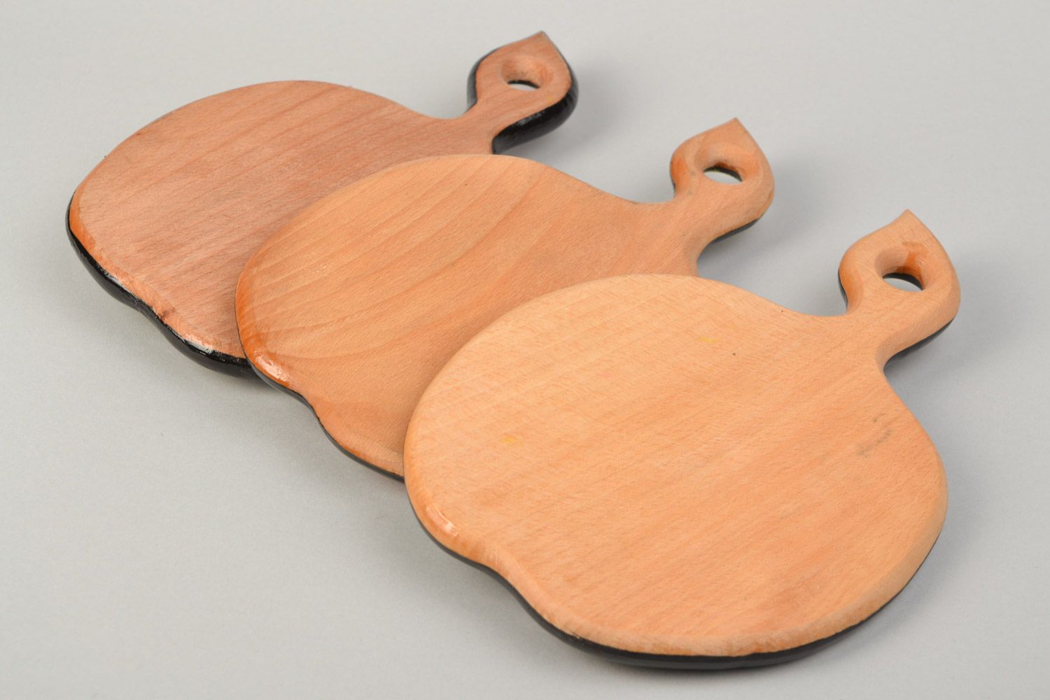 Handgemachtes Holz Schneidebretter Set mit Petrykivsk Malerei 3 Stück für Geschenk foto 4