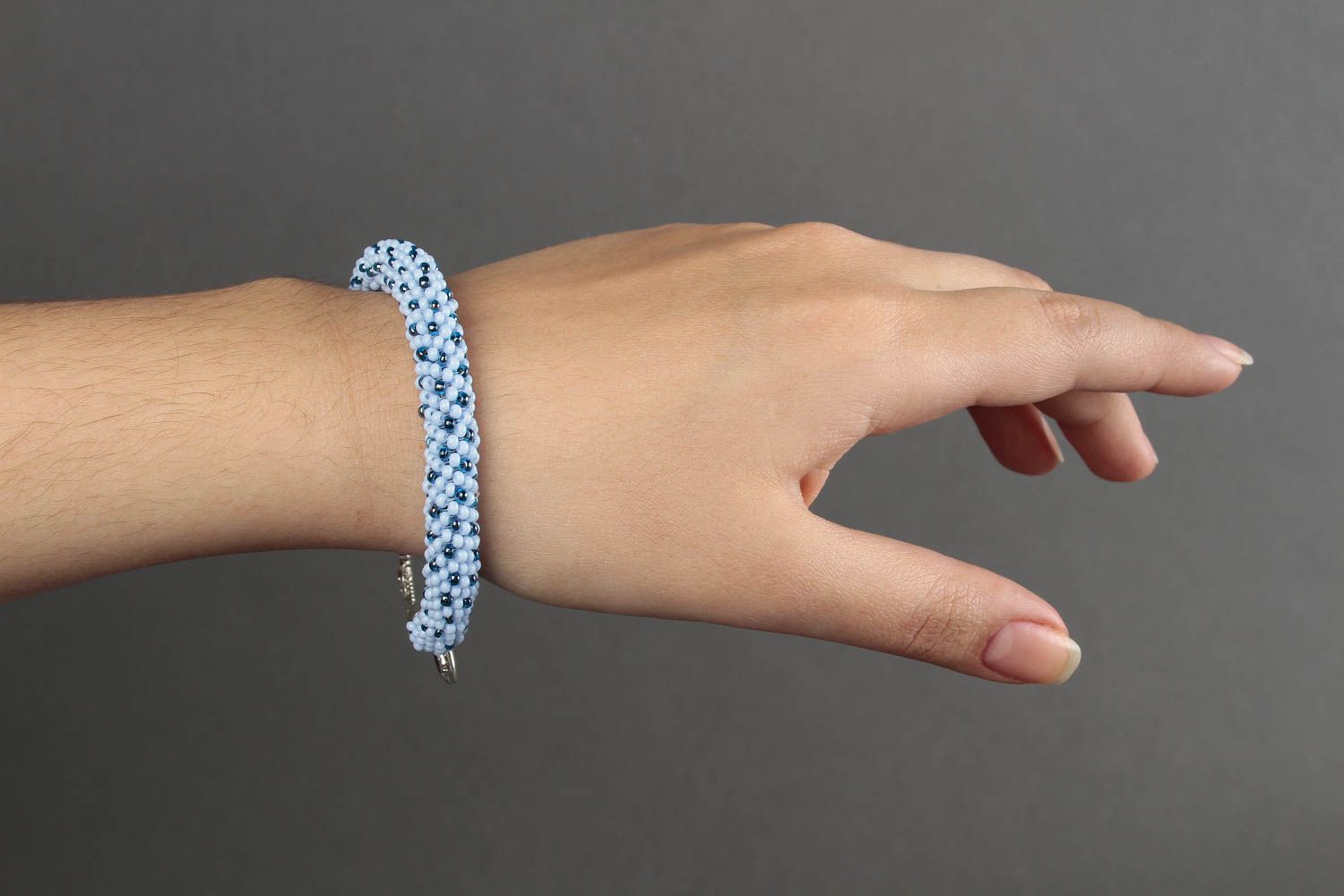 Seed bead bracelet handmade bijouterie stylish accessories woven cord bracelet photo 1