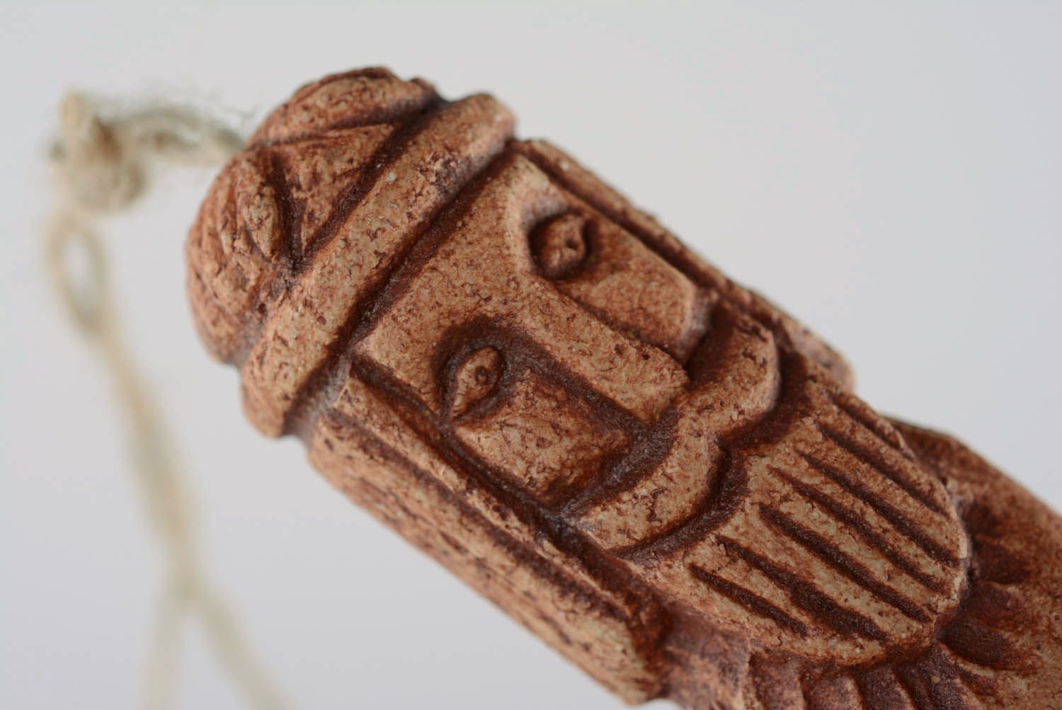 Ceramic amulet pendant Veles photo 2