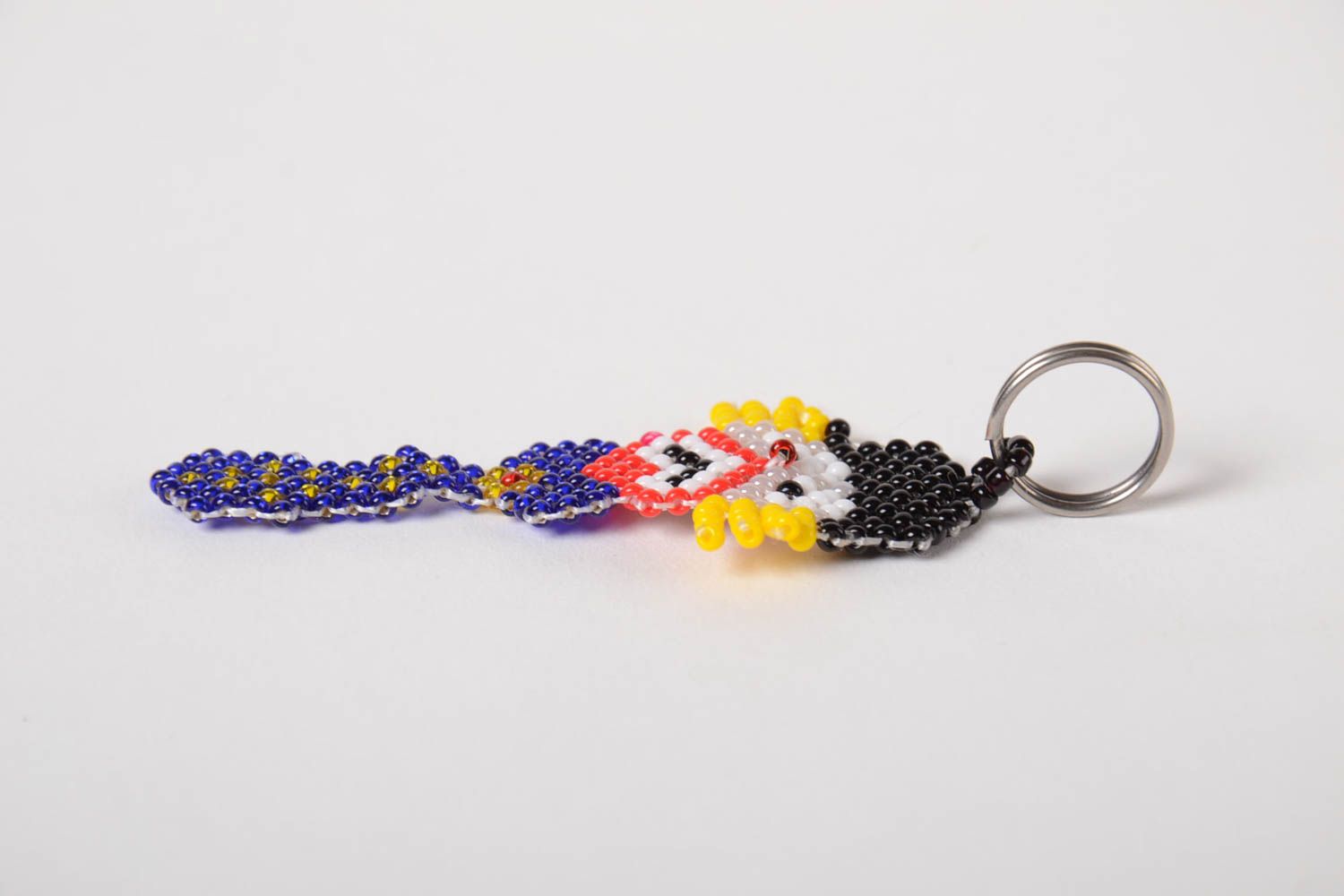Porte-clés clown en perles de rocaille fait main accessoire original cadeau photo 5