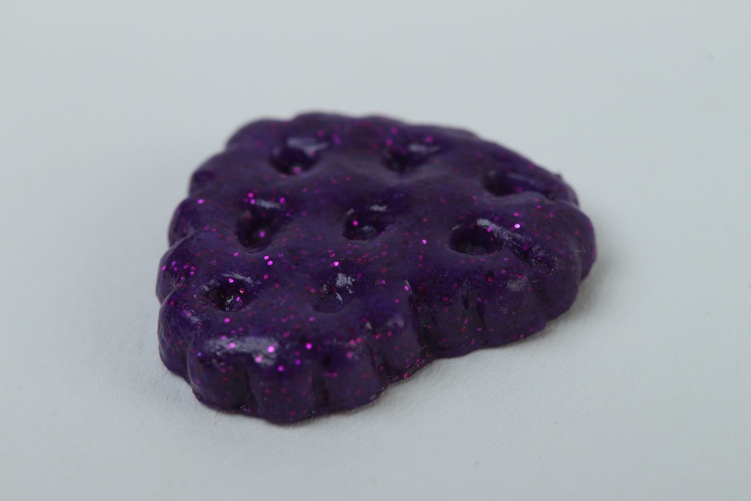 Handmade Zubehör Schmuck Deko aus Naturmaterialien violett Polymer Clay Schmuck  foto 3