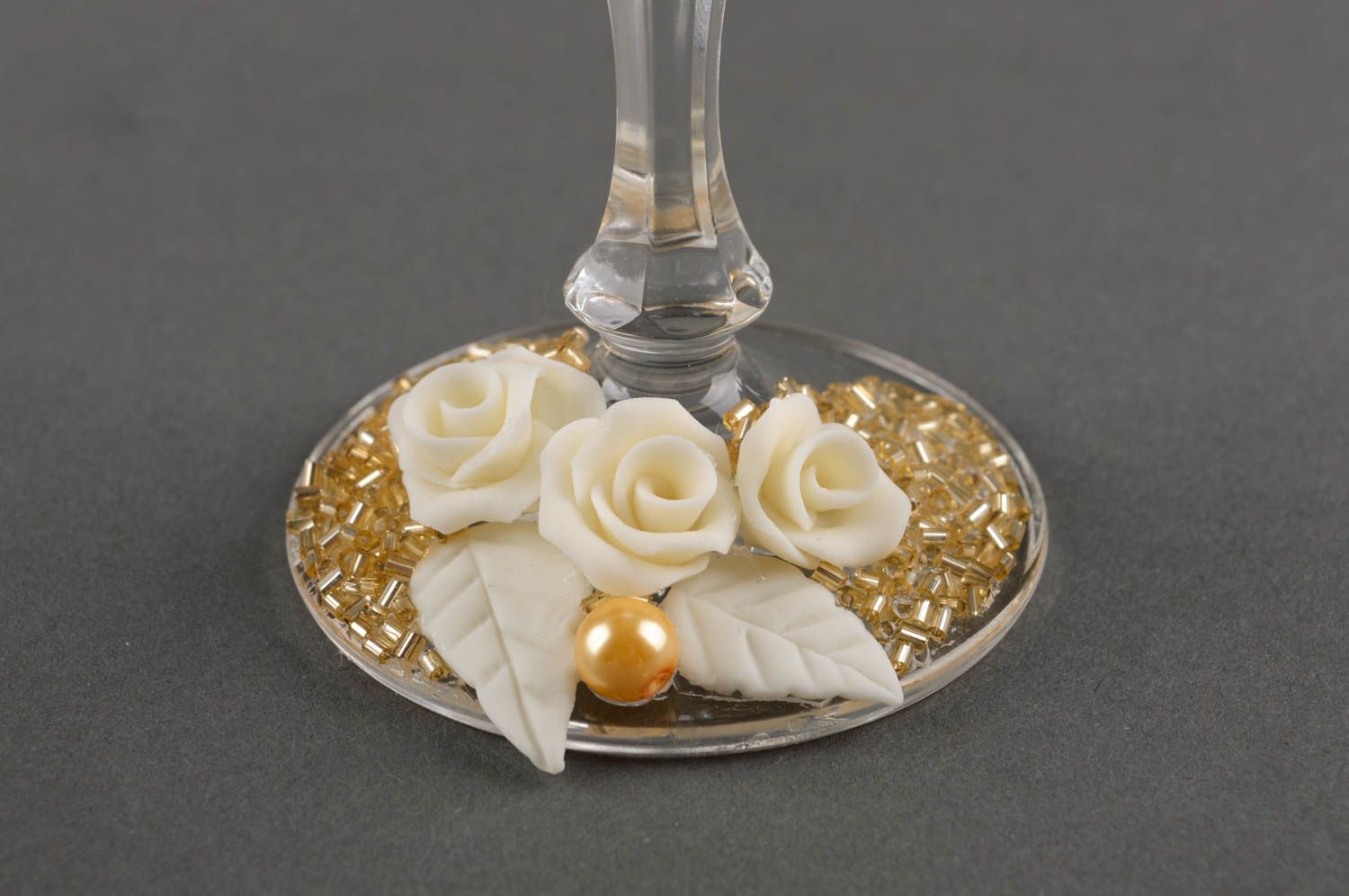 Flûtes à champagne faites main Vaisselle en verre Idée cadeau pour mariage 2 pcs photo 4
