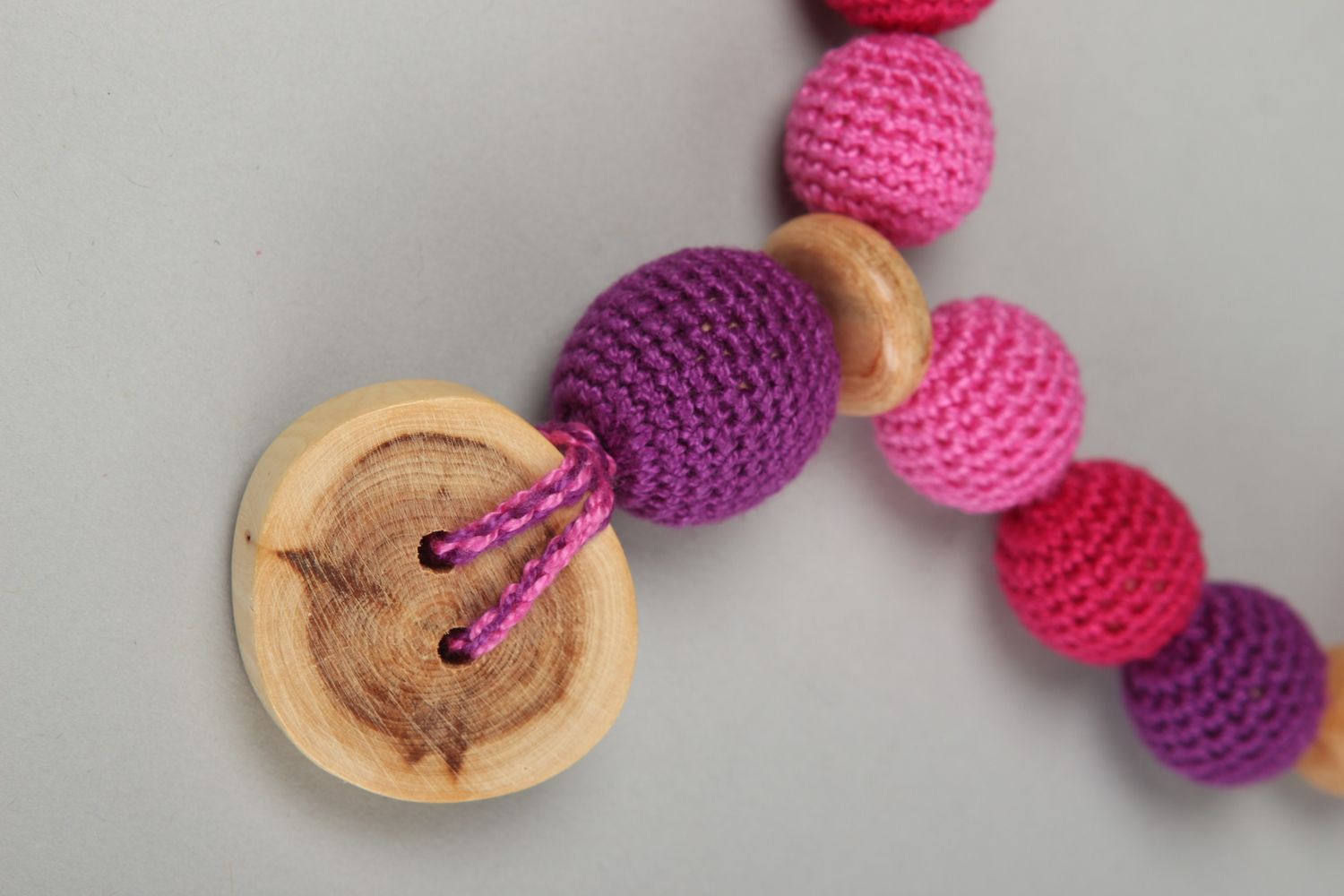 Unusual handmade breastfeeding necklace crochet babywearing necklace gift ideas photo 3