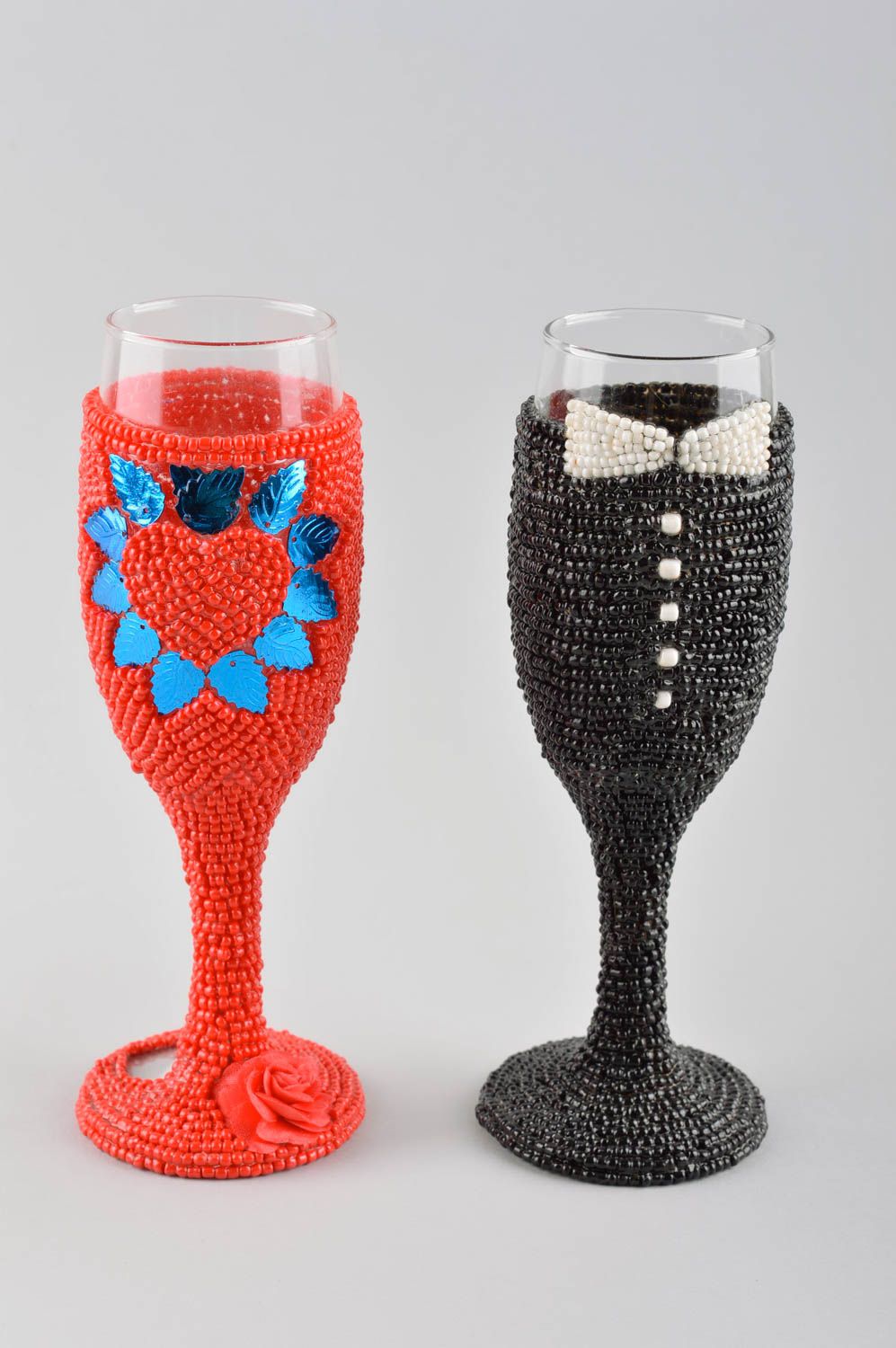 Stylish handmade wedding glasses glass ware groom and bright wedding decor ideas photo 2