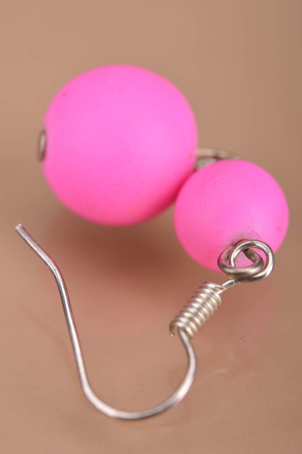 Designer Neon Perlen Ohrringe Set in Rosa Grün Rot 3 Paar handgemacht  foto 4