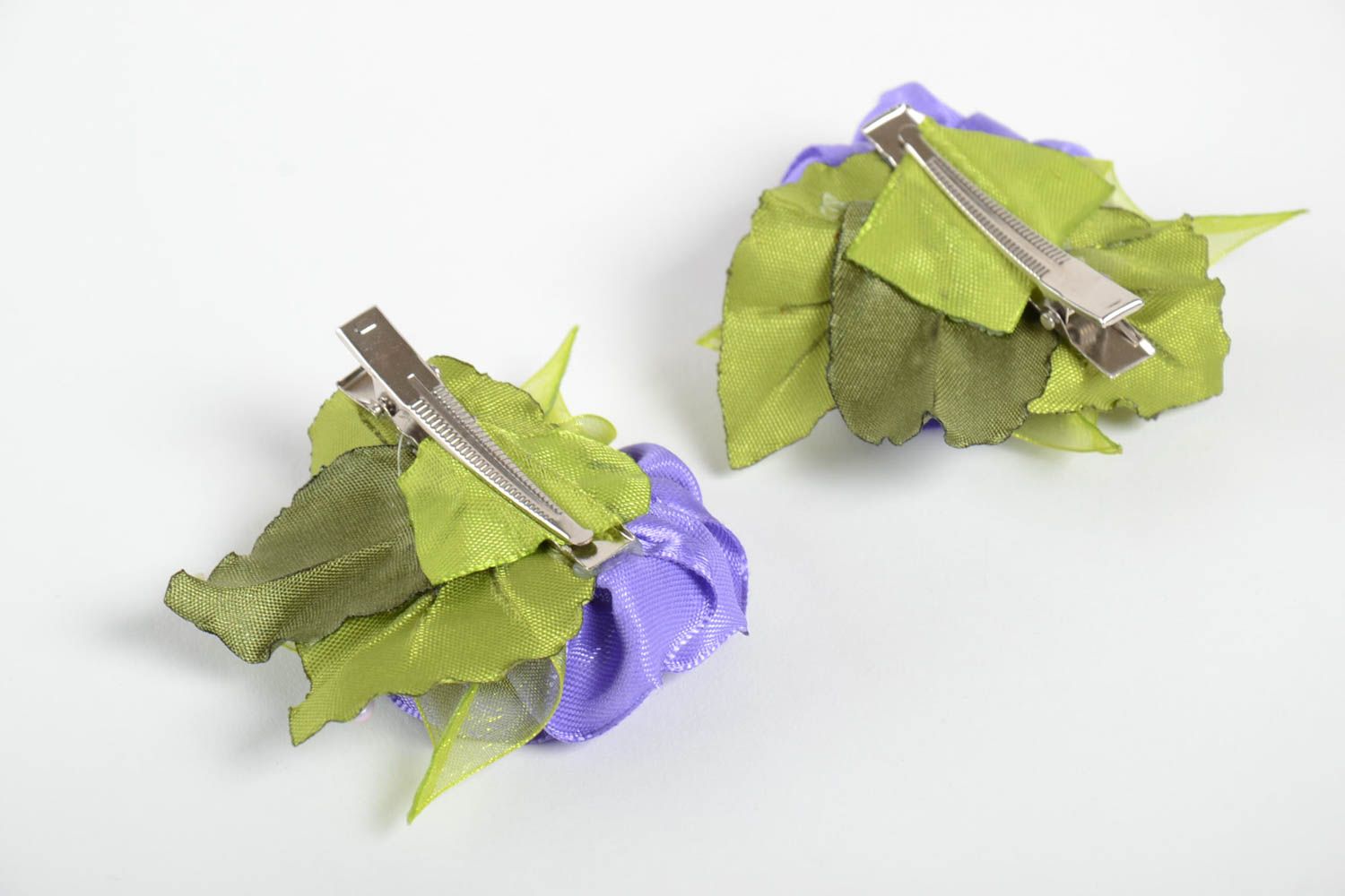 Handmade Haarspangen Set Haarschmuck Blumen Haarspangen für Mädchen 2 Stück bunt foto 3