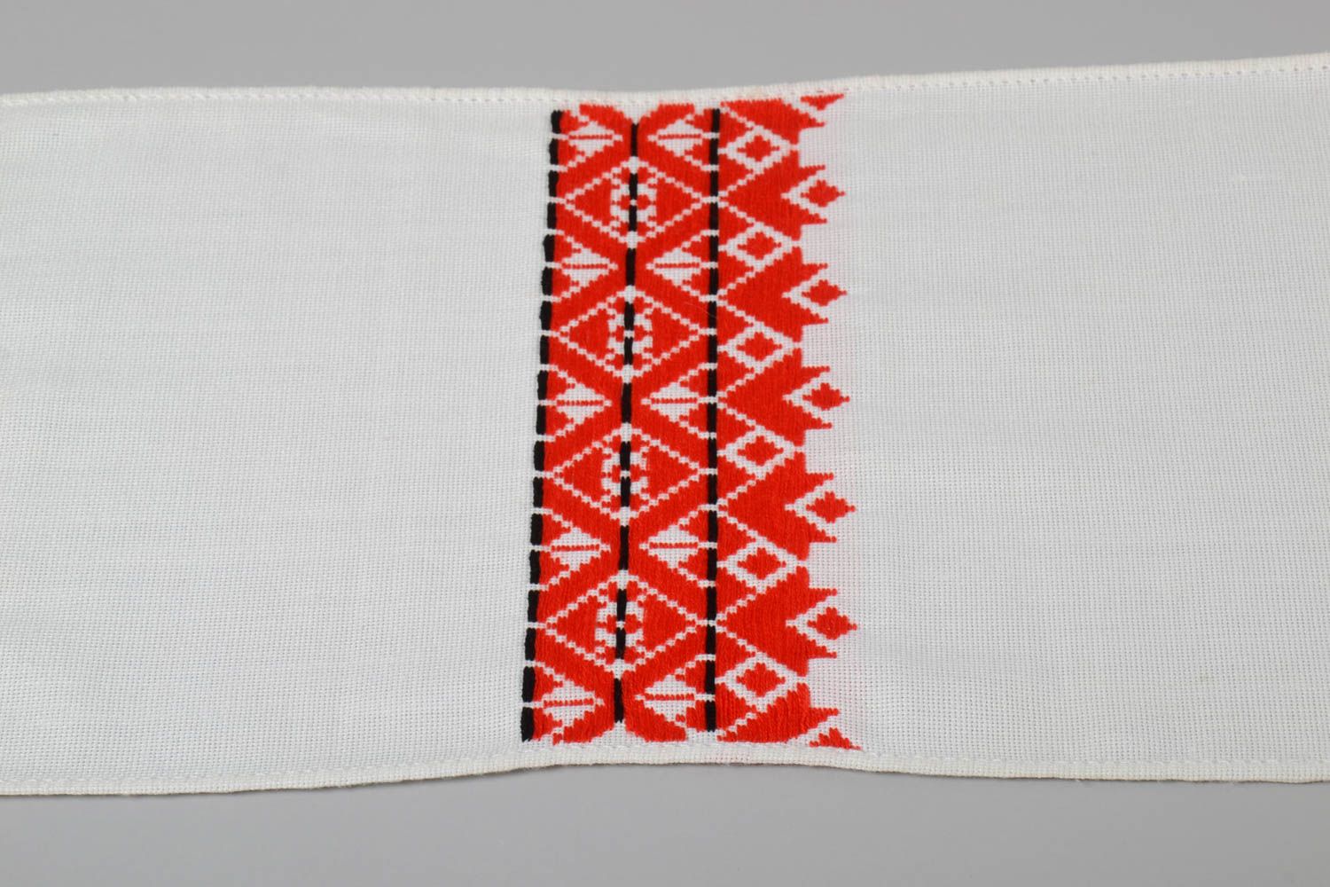 Unique handmade embroidered cotton towel designer engagement gift ethnic decor photo 5