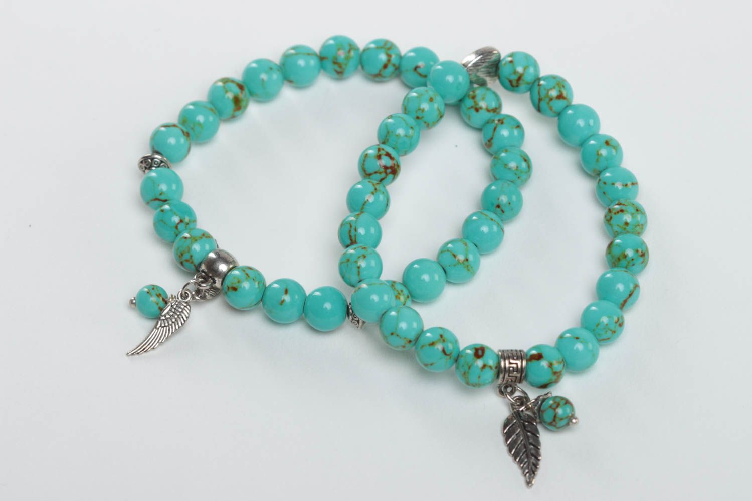 Bracelets turquoise fait main Bracelets originaux Accessoires pour femme design photo 2