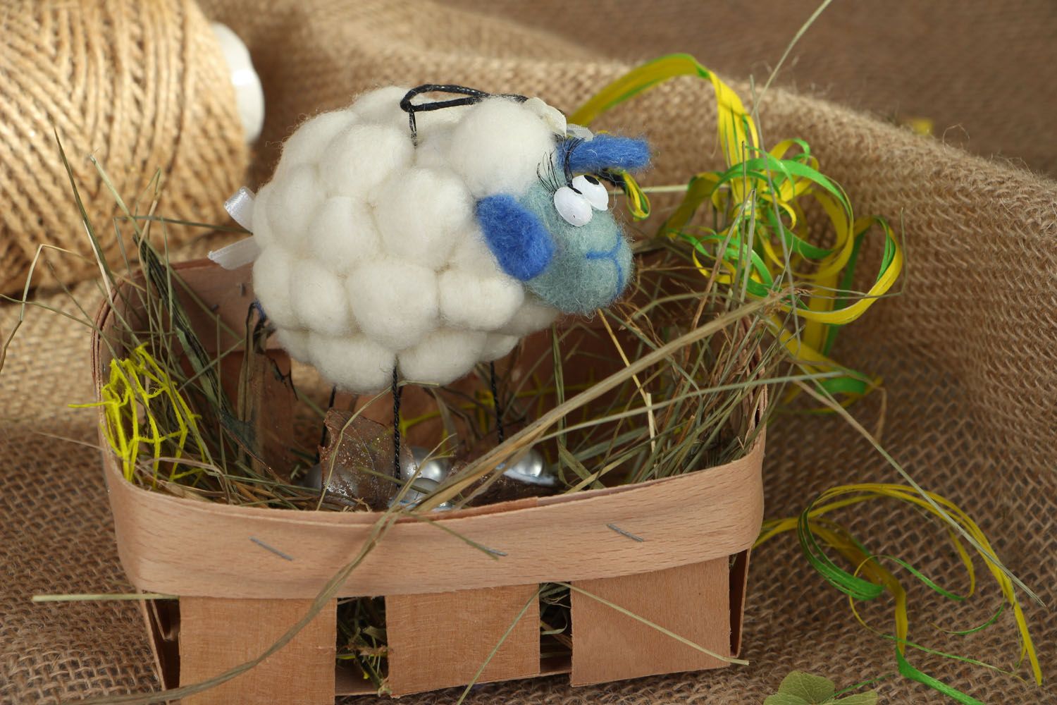 Toy made of natural wool photo 5