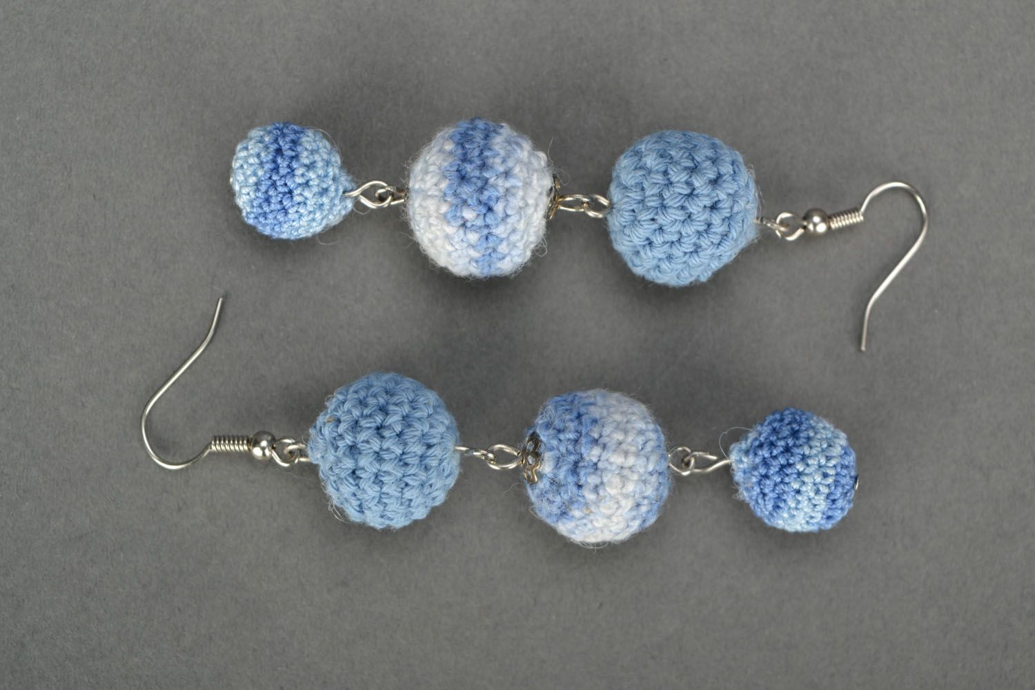 Long crocheted earrings photo 3