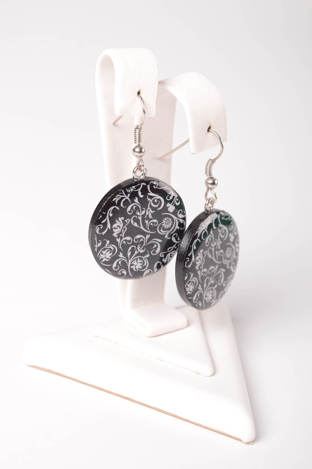 Fashion earrings handmade decoupage plastic earrings jewelry for women  photo 2