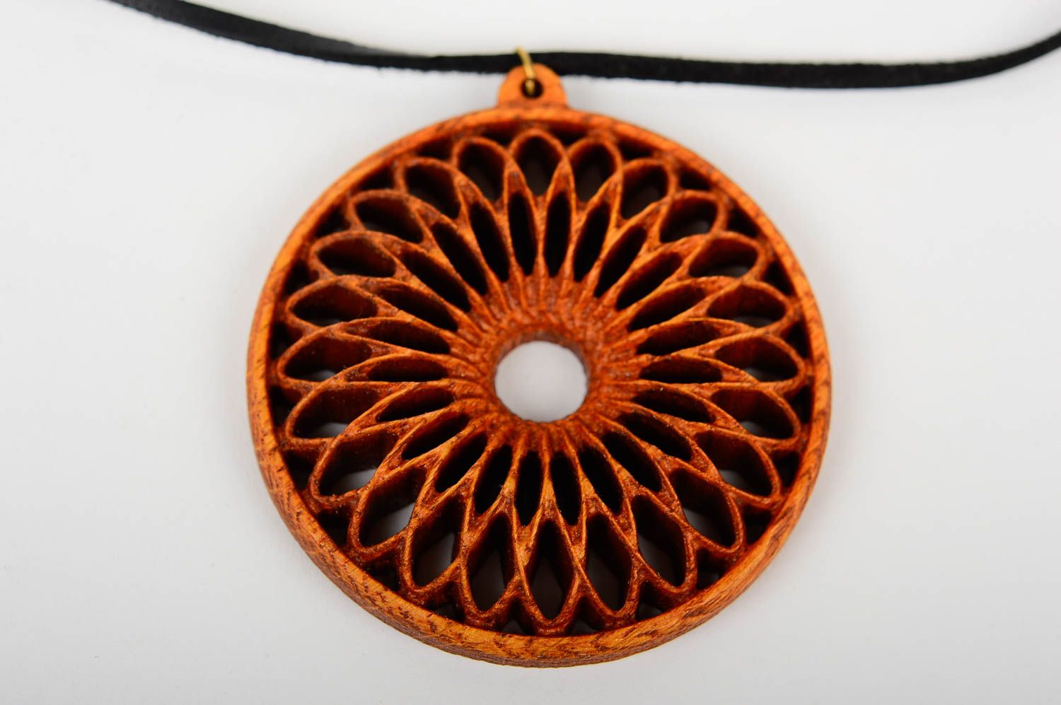 Handmade pendant unusual accessory wooden jewelry gift ideas pendant for men photo 3