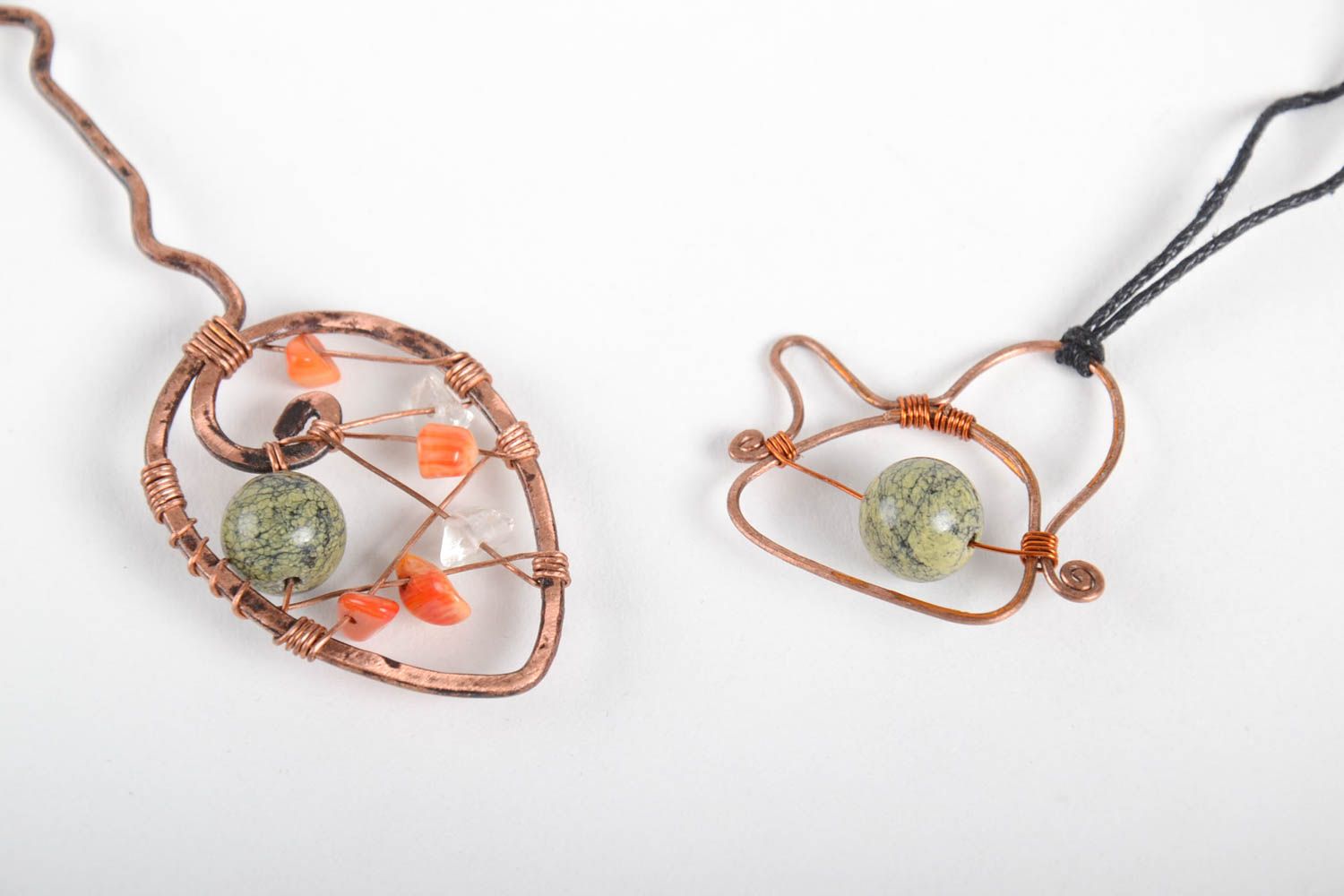 Handmade copper jewelry copper wire pendant copper hairpin copper jewelry photo 5