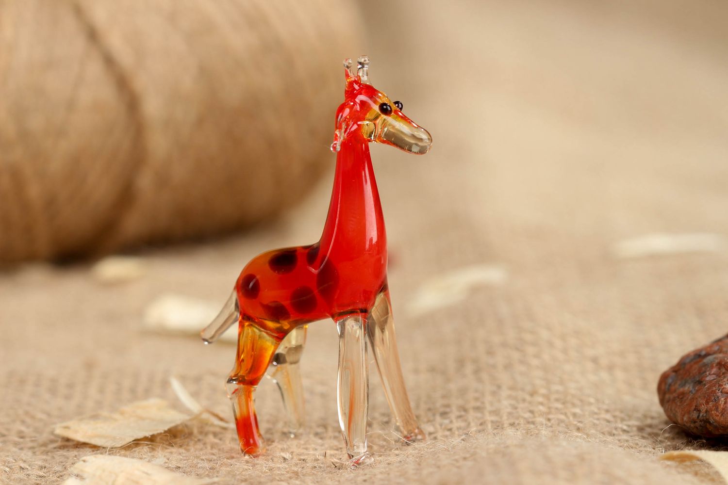 Handmade glass statuette of giraffe  photo 5