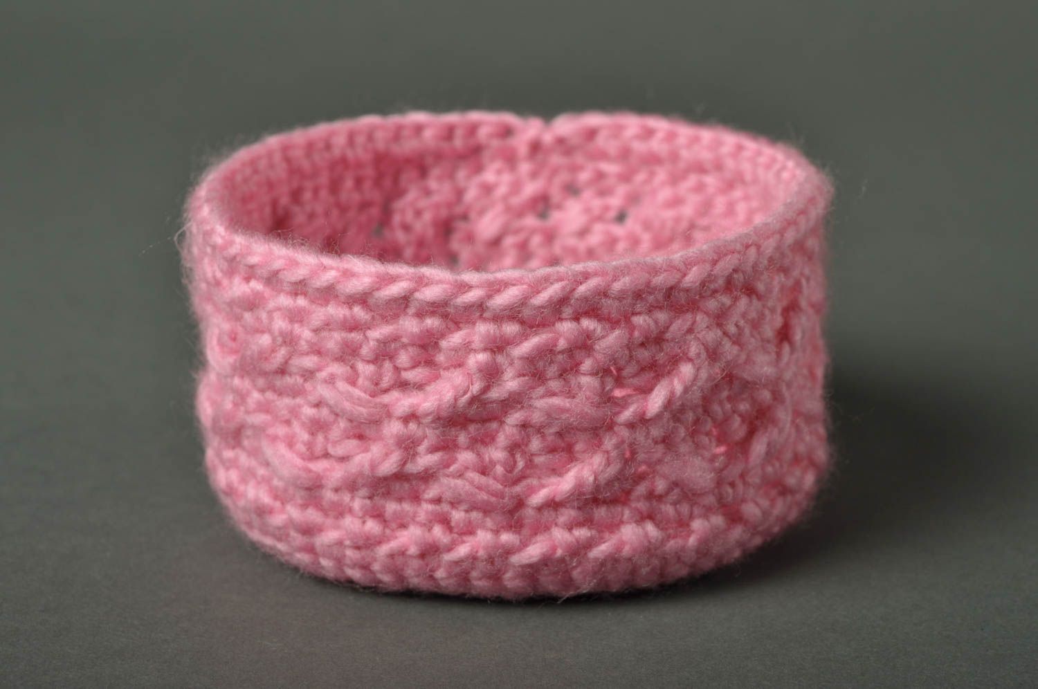 Korb rund handmade Ring Schatulle Aufbewahrung Box Geschenk für Frau rosa schön foto 1