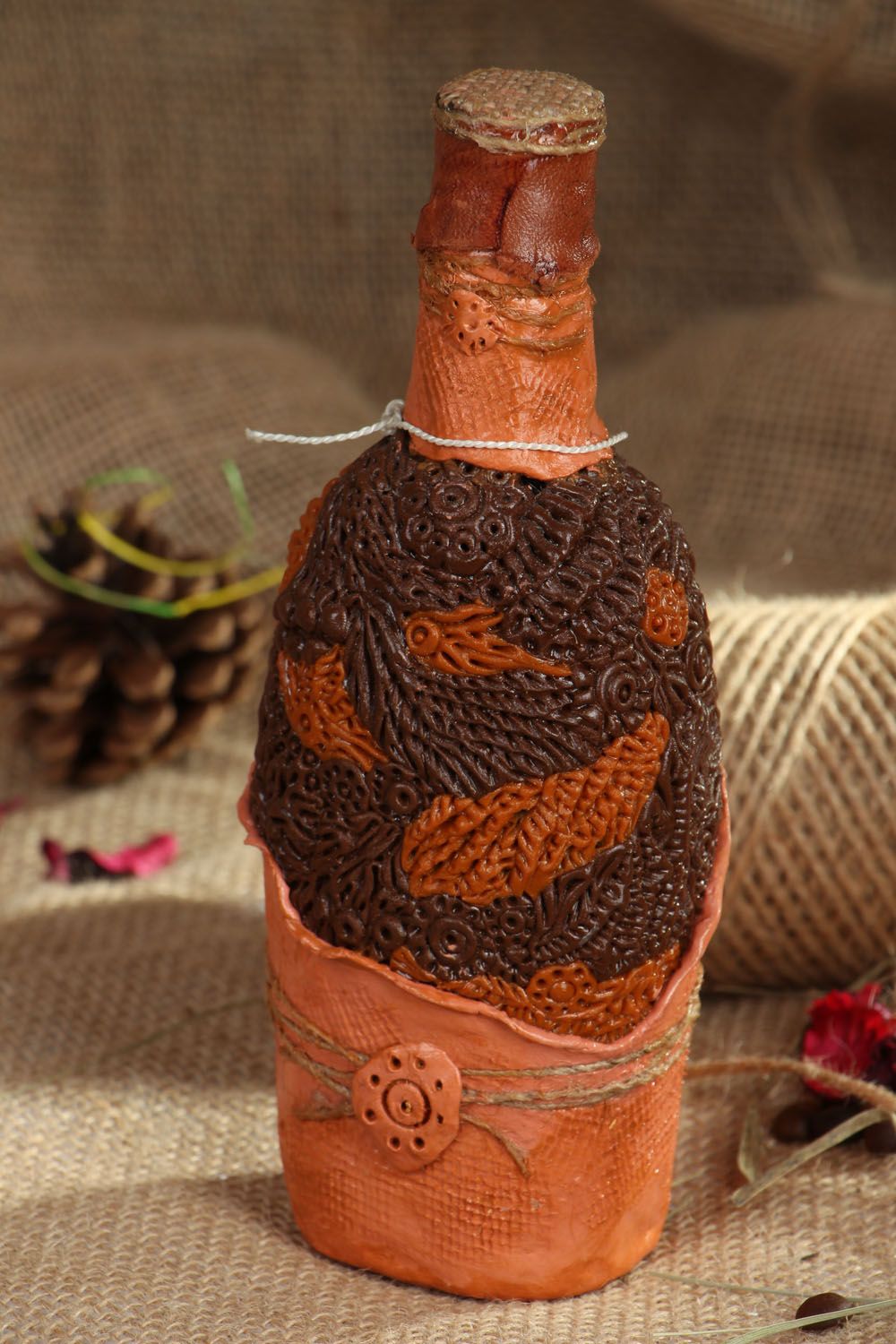 Dekorative keramische Flasche foto 5