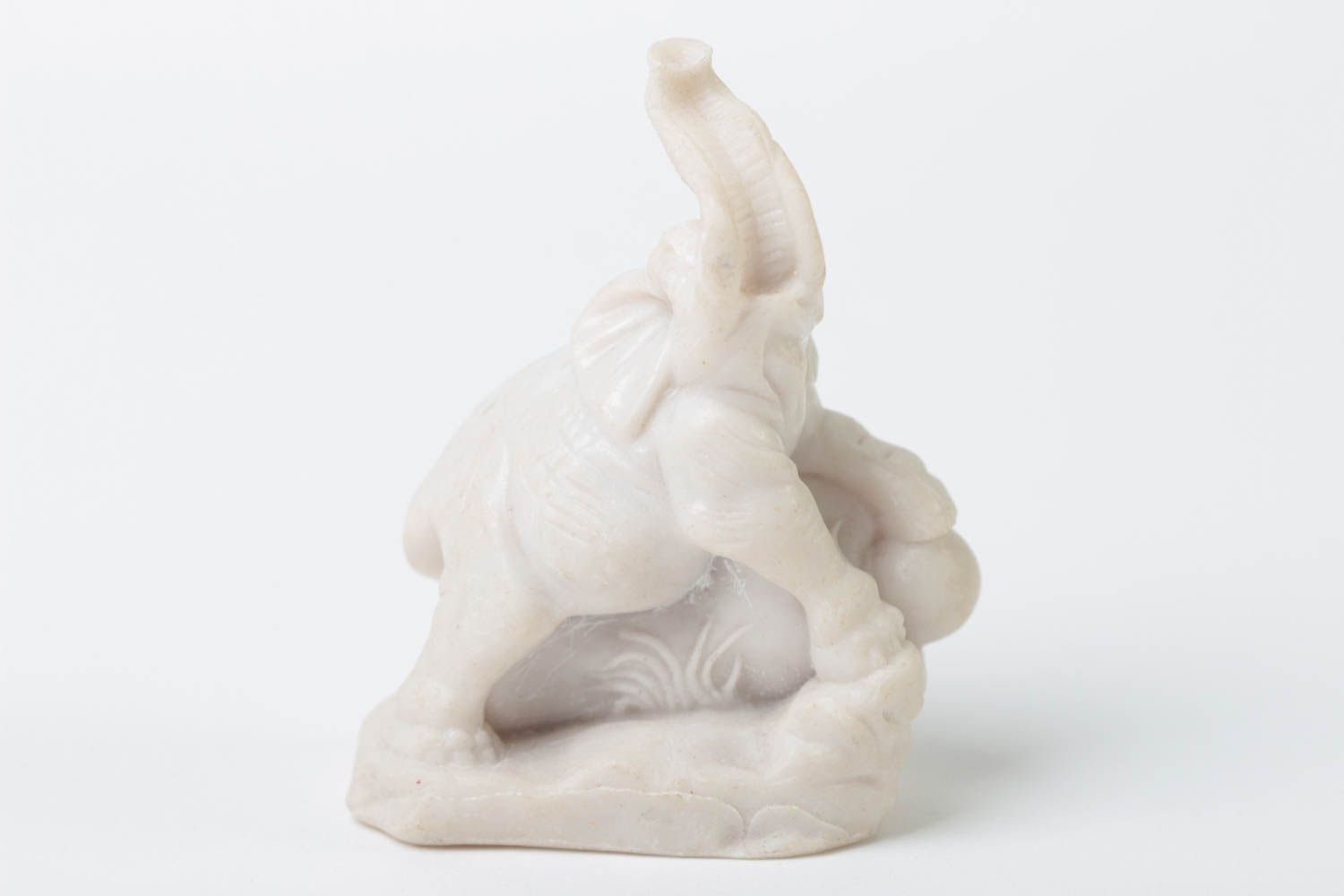 Figurine à peindre fait main Petite statuette blanche éléphant Déco intérieur photo 2