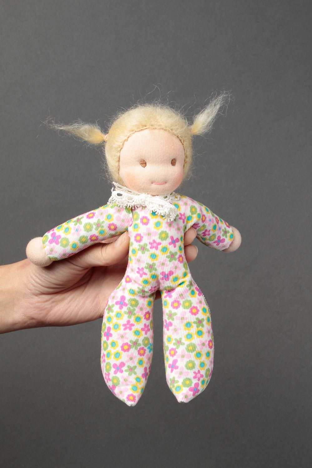 Small handmade soft toy childrens toys rag doll for kids fabric toy ideas photo 1