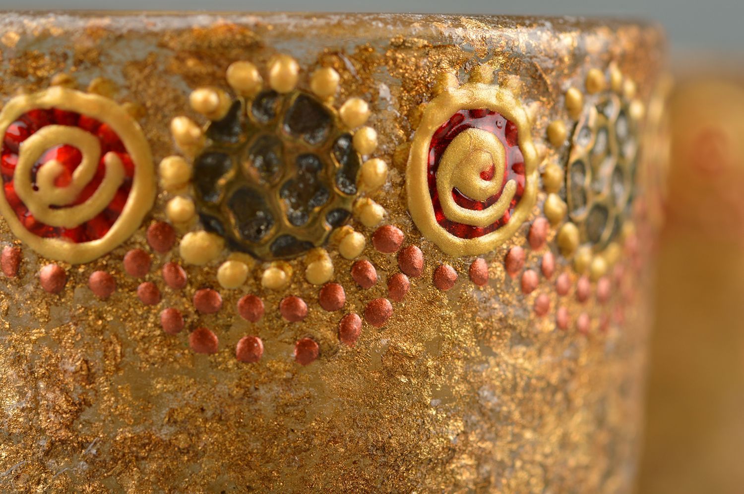 Candeleros de cristal con doradura hechos a mano bonitos 2 piezas originales  foto 4