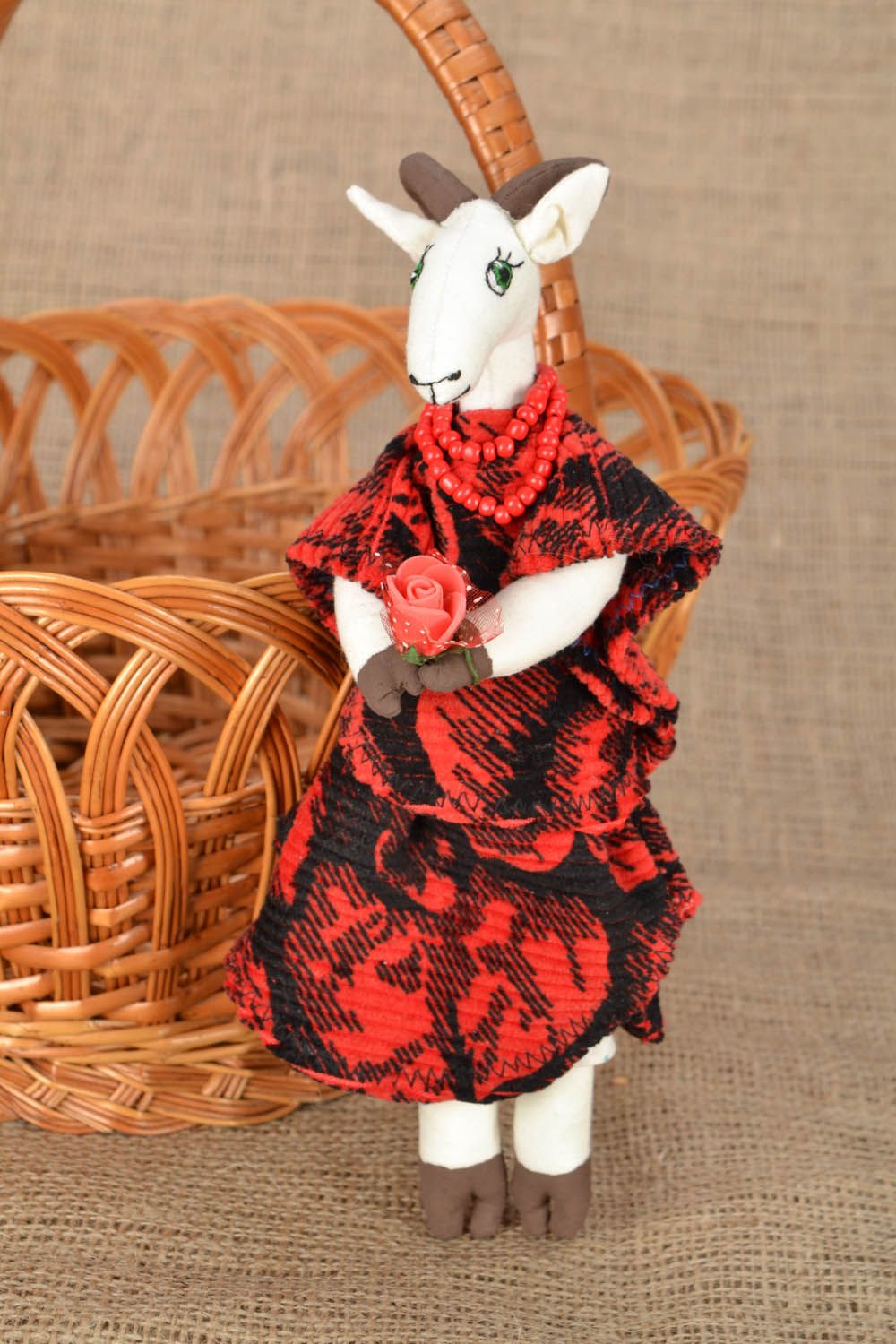 Handmade goat toy photo 1