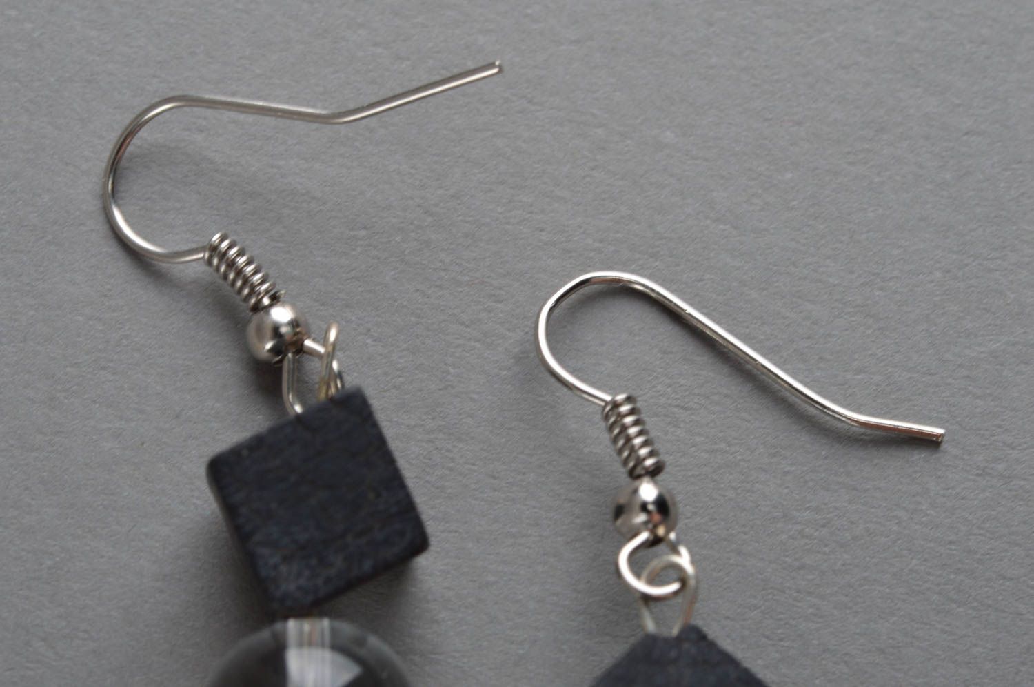 Handmade earrings made of natural stones unusual jewelry stylish accessories photo 5