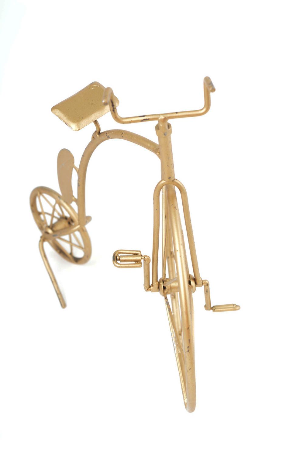 Decoro da casa fatto a mano figurina simpatica a forma di bicicletta di metallo foto 5