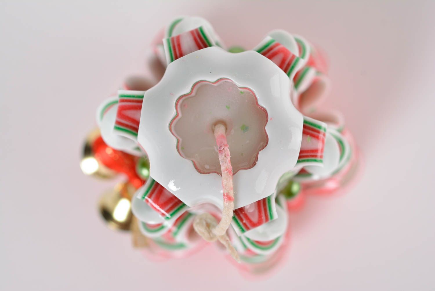 Vela de parafina hermosa hecha a mano adorno de Navidad objeto de decoración  foto 4