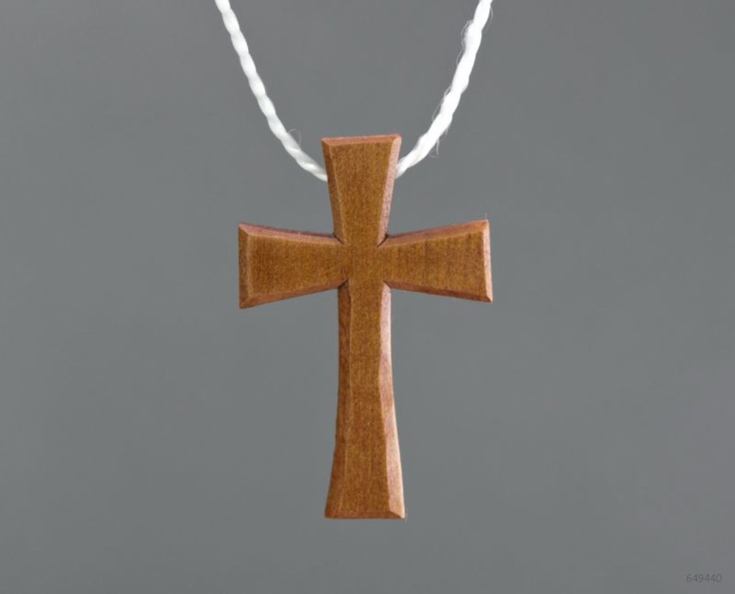 Wooden pectoral cross pendant photo 3