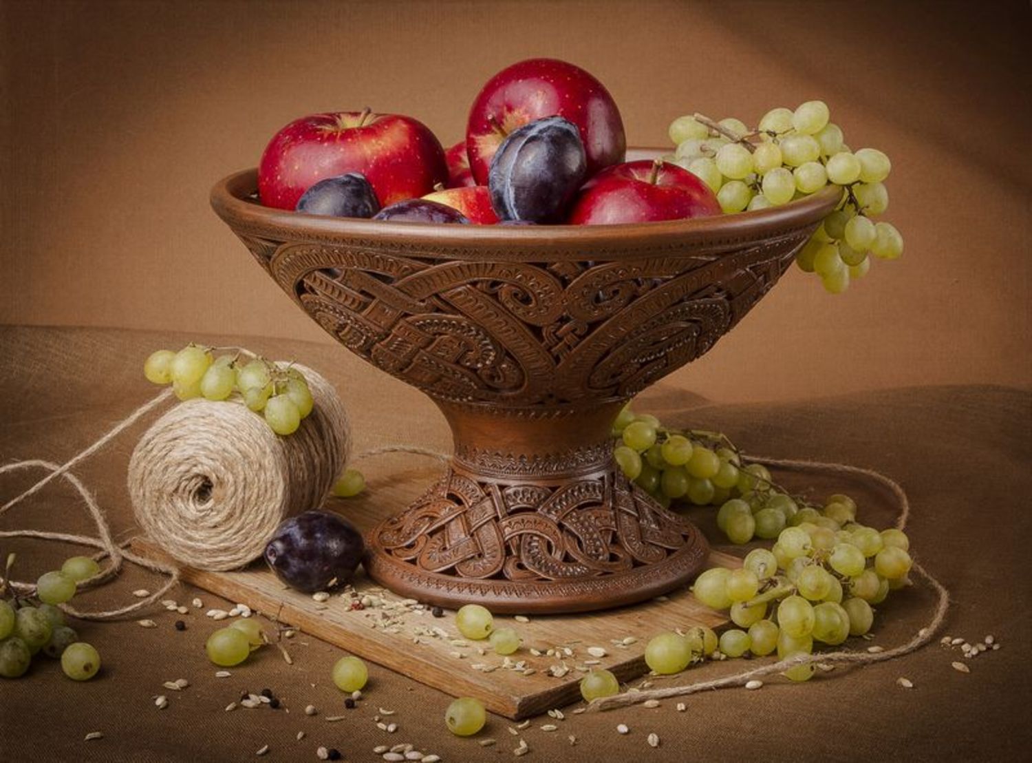 Керамическая ваза для фруктов фото 1