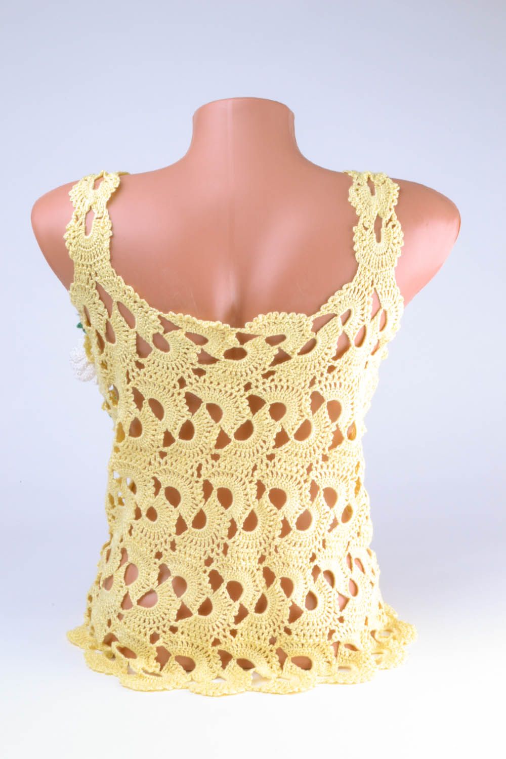 Yellow lace top photo 3