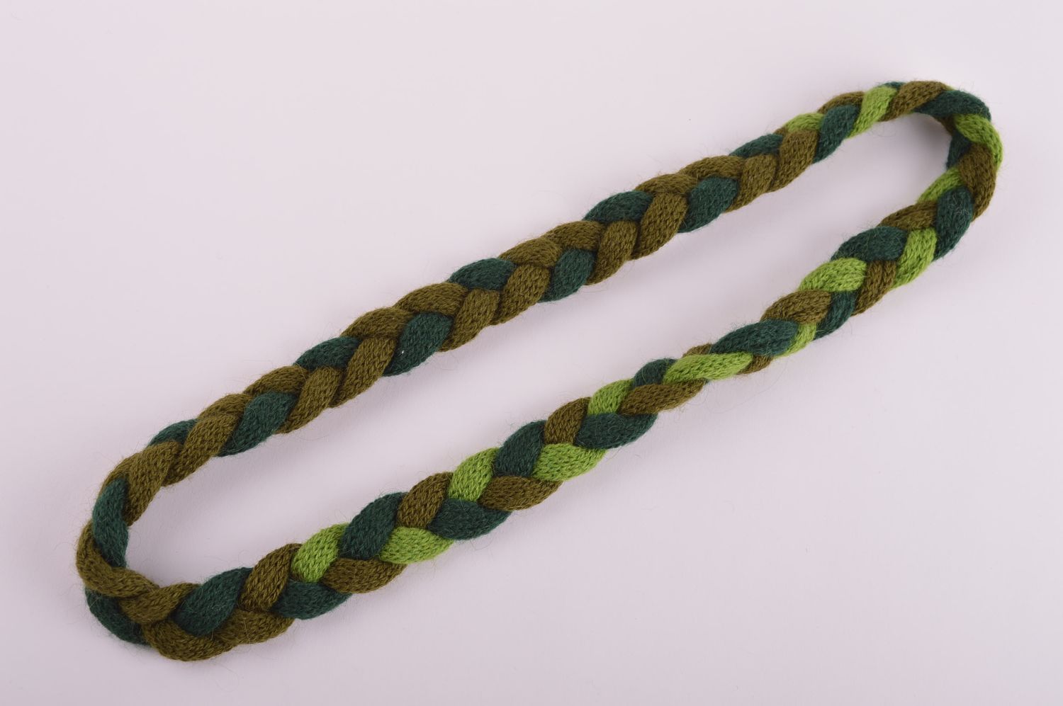 Warm green headband knitted handmade headband unusual designer headwear photo 5