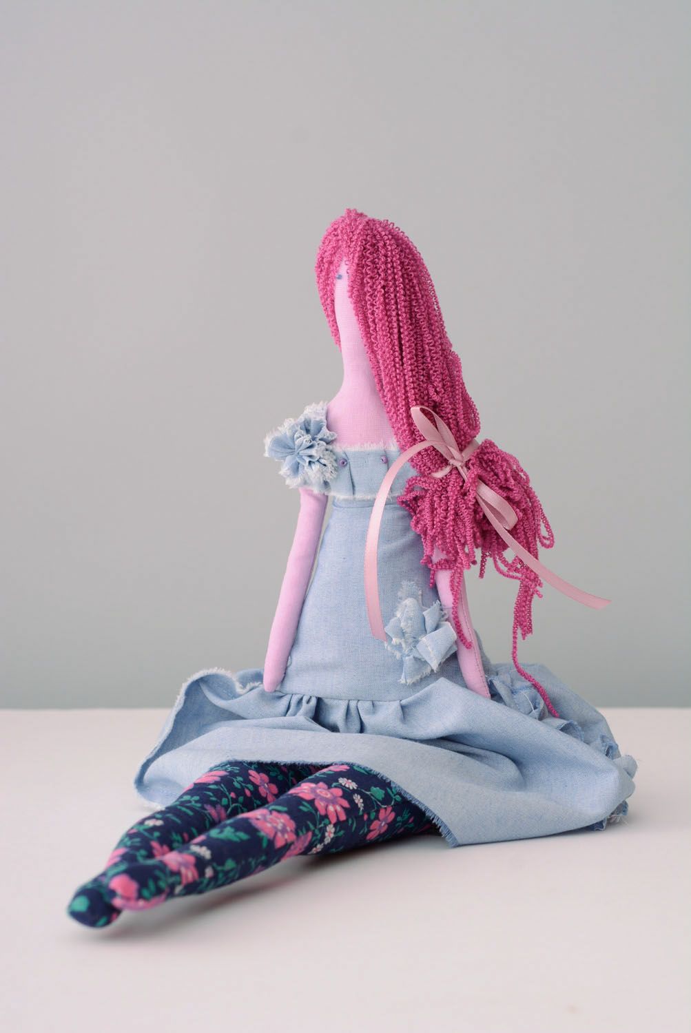 Muñeca hecha a mano Princesa de jeans  foto 1