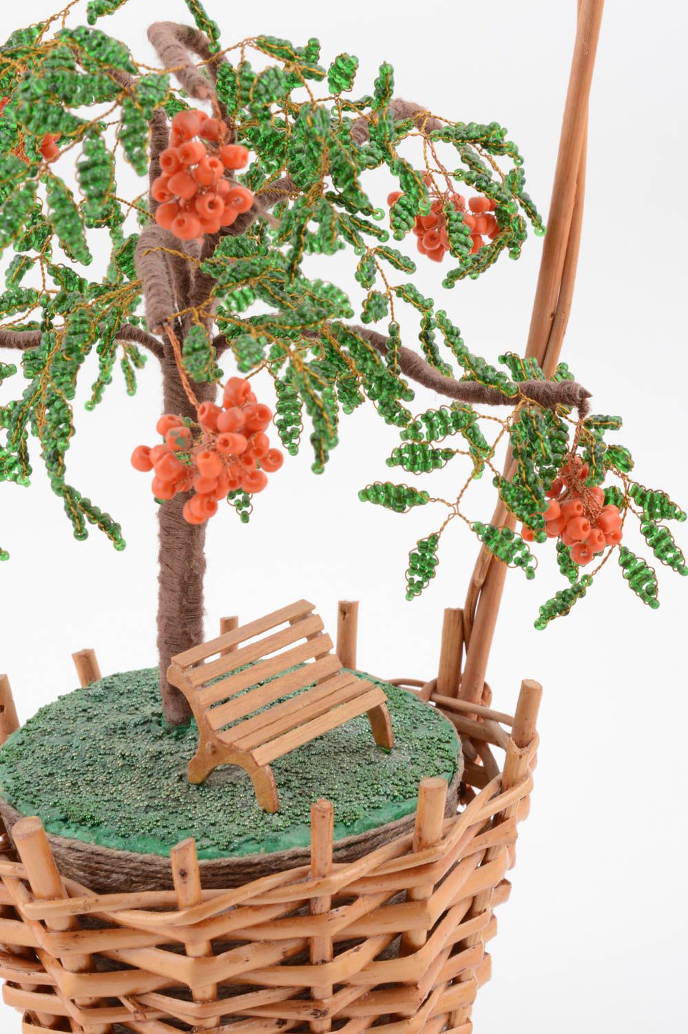 Beautiful beaded tree unusual decor in basket stylish interior decor ideas photo 4