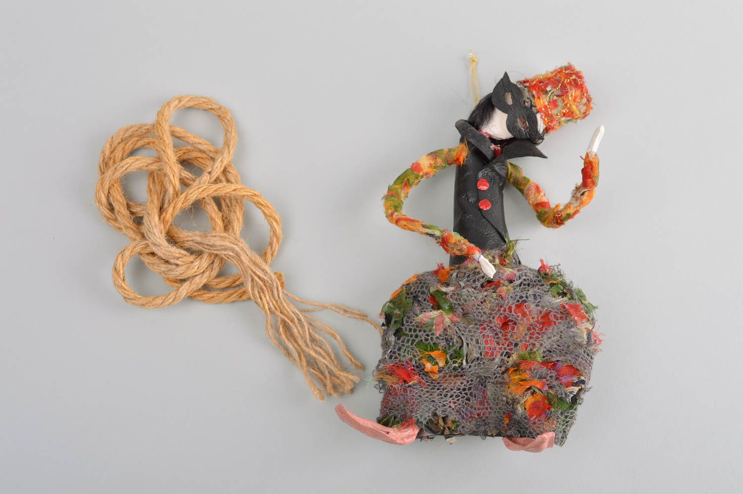 Handmade Designer Puppe Stoff Spielzeug originelle schöne Puppe für Wand Deko  foto 1